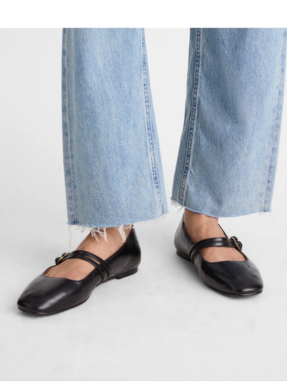 Madewell Gretta Double Strap Leather Ballet Flats